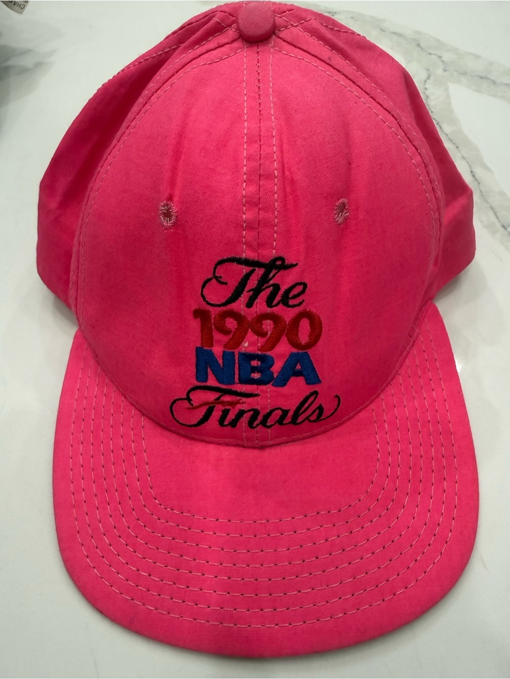 STARTER Pink NBA 1990 Finals Cap